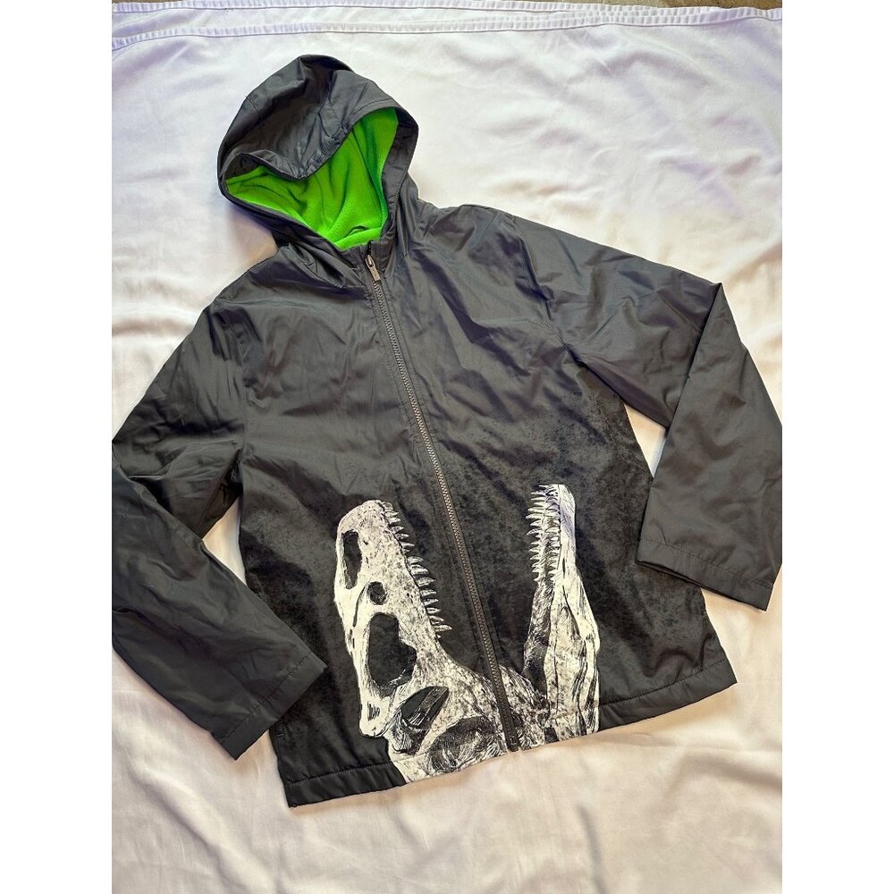 Carters Boys Dinosaur Fleece Lined Jacket  - Size 12